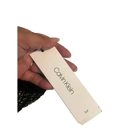 Calvin Klein tweed metallic wool blend zip up blazer jacket size 12 - Picture 7 of 8